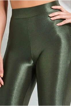 Goddiva Disco Leggings - Khaki -Liquorish || Yumi Shop eOxUxaz3 11236