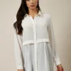 Hoxton Gal Long Sleeves Oversized Shirt In White -Liquorish || Yumi Shop ehoyDG3f 14555