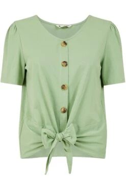 Yumi Green Button Tie Jersey T-shirt 9 Yumi Green Button Tie Jersey T-shirt -Liquorish || Yumi Shop fitlNTWw 14886