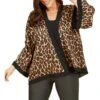 Mela London Brown Plus Size Animal Print Satin Kimono -Liquorish || Yumi Shop g8DbegYi 14862