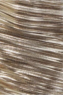 Goddiva Bandeau Foil Pleated Maxi With Tiered Hem - Gold -Liquorish || Yumi Shop gqWxNLhe 13443