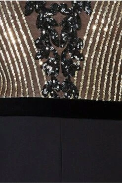 Goddiva Plus Sequin & Mesh Jumpsuit - Black 9 Goddiva Plus Sequin & Mesh Jumpsuit - Black -Liquorish || Yumi Shop jBTEen1R 11805