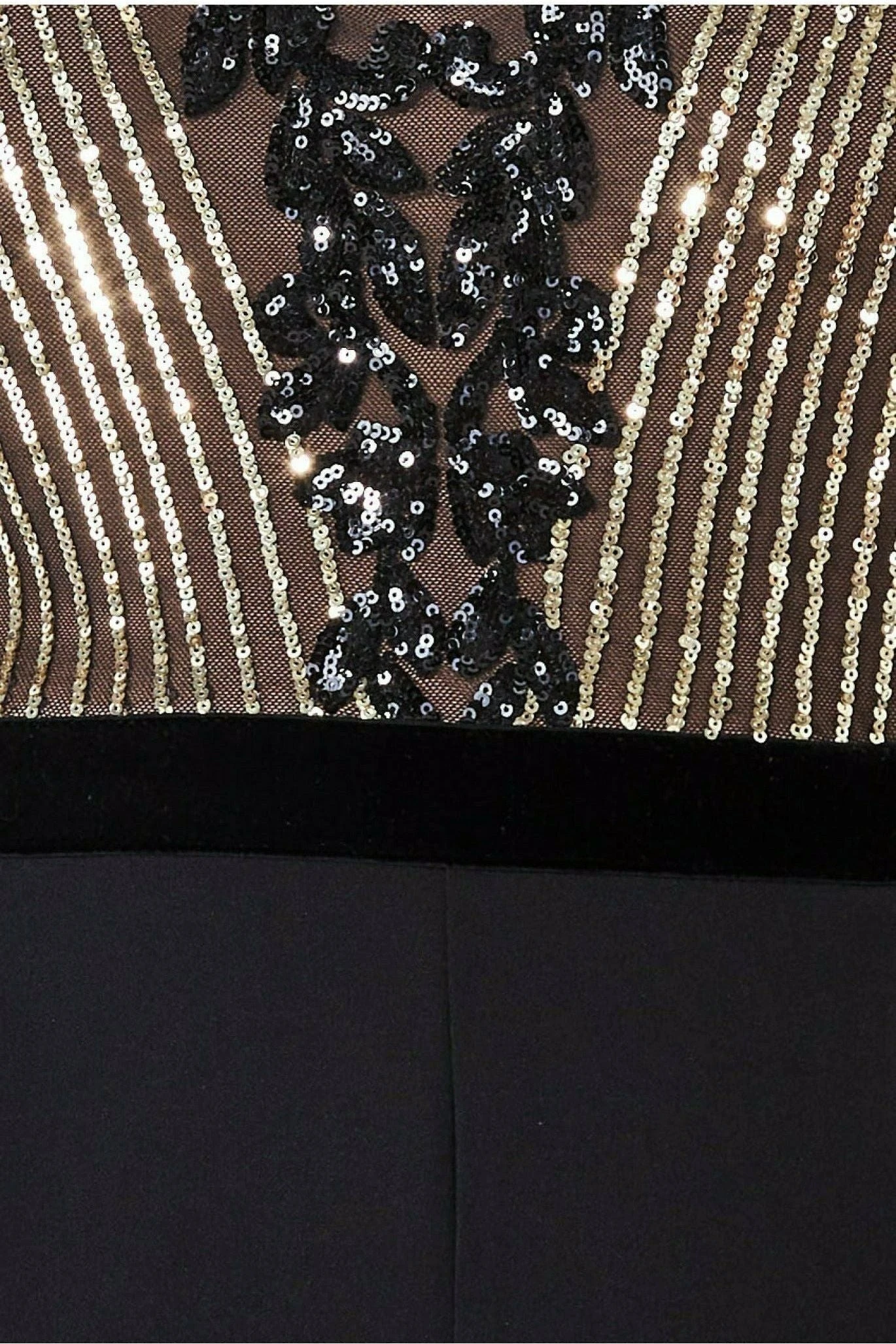 Goddiva Plus Sequin & Mesh Jumpsuit - Black 6 Goddiva Plus Sequin & Mesh Jumpsuit - Black - Image 4
