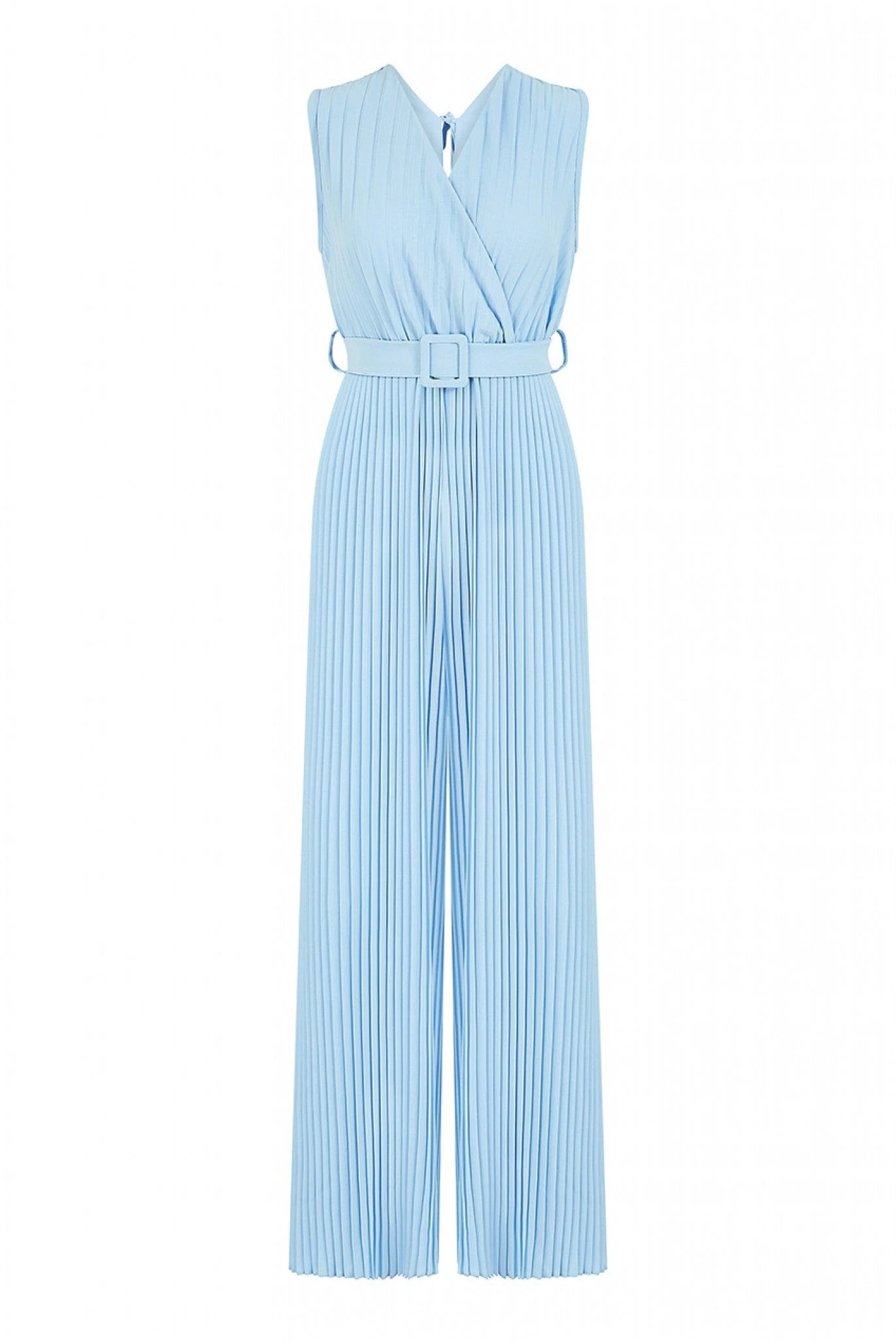 Mela London Blue Pleated Jumpsuit With Belt 8 Mela London Blue Pleated Jumpsuit With Belt - Image 6