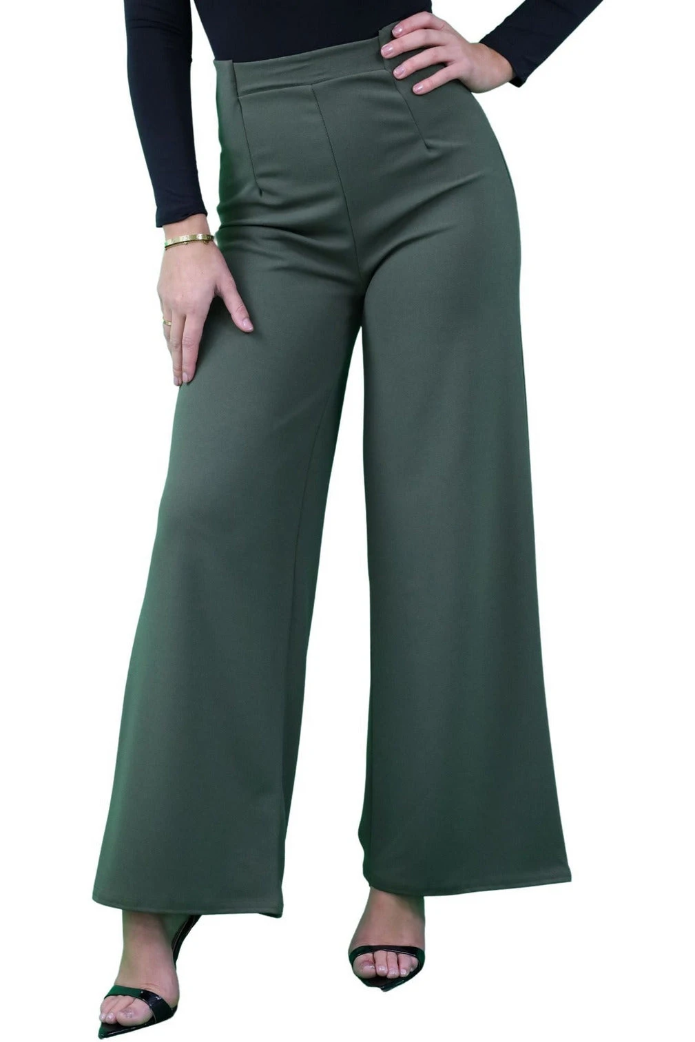 Signage Wide Leg Trousers With Dip Ponnie Waist 8 Signage Wide Leg Trousers With Dip Ponnie Waist - Image 6