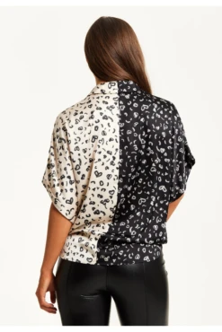 Liquorish Monochrome Heart Print Shirt With Short Sleeves -Liquorish || Yumi Shop kaMDevJk 15384