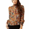 Liquorish Divine Floral Print Top Long Sleeves Tuscany -Liquorish || Yumi Shop keROM1ZI 8113