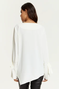 Hoxton Gal Relaxed Fit Cuff Detailed Blouse With Long Sleeve -Liquorish || Yumi Shop mmIBluH7 14182