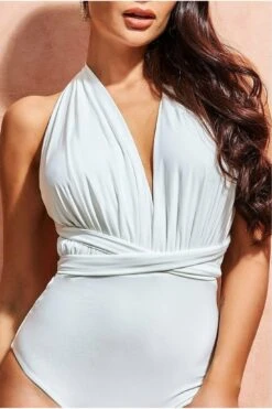 Goddiva Multiway Swimsuit - White -Liquorish || Yumi Shop mrnm89CQ 10882