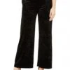 Yumi Black Crinkle Velvet Trousers With Pocket -Liquorish || Yumi Shop nOflLkY3 13945