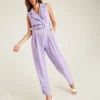 Dusty Pink Lapel Front Sleeveless Jumpsuit | Lilac -Liquorish || Yumi Shop rJ1Smgjq 12196
