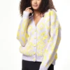 Liquorish Geometric Pattern Cardigan In Yellow And Lilac -Liquorish || Yumi Shop rlf0EgLg 13874