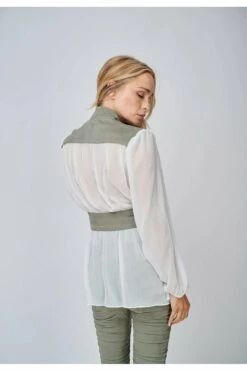 Yan Neo London The Kore Khaki Chiffon Suede Tie-neck Blouse 11 Yan Neo London The Kore Khaki Chiffon Suede Tie-neck Blouse -Liquorish || Yumi Shop s77r4QIf 6224