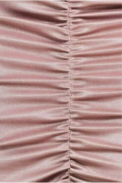 Goddiva Ruched Satin Mini Skirt - Champagne -Liquorish || Yumi Shop svwtBoHe 11232