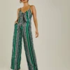 Dusty Pink Front Knot Vertical Striped Jumpsuit | Green 1 Dusty Pink Front Knot Vertical Striped Jumpsuit | Green -Liquorish || Yumi Shop ttXgyaNp 11536
