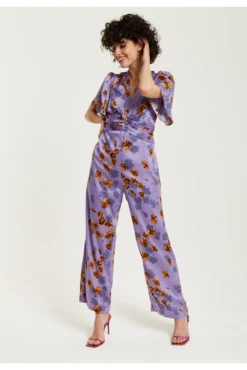 Liquorish Purple Floral Wide Leg Jumpsuit With Angel Sleeves 10 Liquorish Purple Floral Wide Leg Jumpsuit With Angel Sleeves -Liquorish || Yumi Shop tzzpqRi4 15644