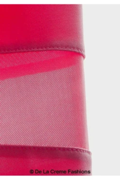 De La Creme Fashions Pink Mesh Panel Leggings -Liquorish || Yumi Shop v37JBuM1 9574