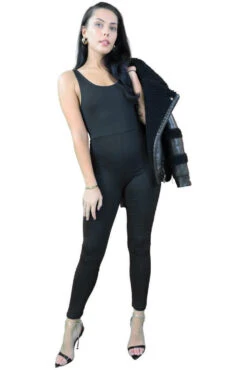 Signage Black Double Layered Sleeveless Jumpsuit -Liquorish || Yumi Shop v4aDBle1 13760