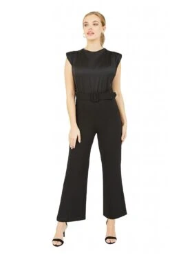 Mela London Black Cowl Neck Stretch Jumpsuit