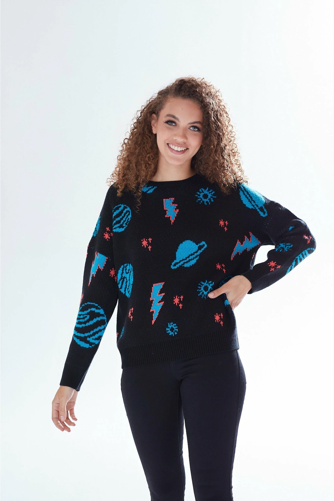 Liquorish Cosmic Pattern Jumper 4 Liquorish Cosmic Pattern Jumper - Image 2