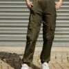 Double Second Khaki Cargo Trousers -Liquorish || Yumi Shop zsEMoZsS 11876